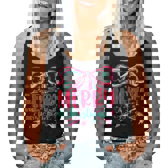 Retro Merry Christmas Coquette Xmas Holiday Woman Men Women Tank Top - Seseable