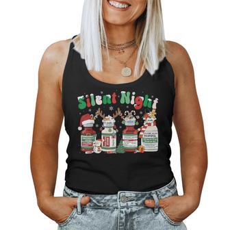 Retro Silent Night Icu Nurse Propofol Christmas Women Women Tank Top - Thegiftio UK