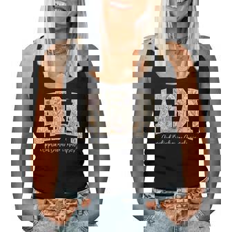 Retro Wildflower Aba Applied Behavior Analysis Aba Therapist Women Tank Top - Monsterry