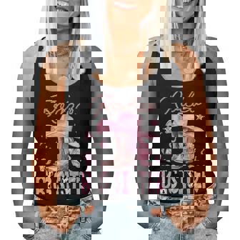 Rodeo Big Sister Pink Boots Coquette Cowgirl Birthday Party Women Tank Top - Monsterry