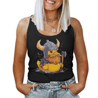 Rubber Duck Viking Duck Rubber Duckling Viking Helmet Women Tank Top - Thegiftio UK