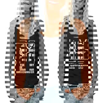 Running Your Daughter My Daughter Proud Dad Mom Marathon Women Tank Top | Mazezy