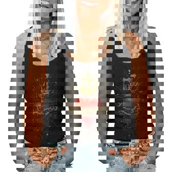 Sacred Heart Of Jesus Catholic Christian Church Faith Women Tank Top | Seseable UK