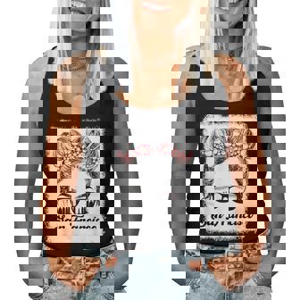 San Francisco Retro Baseball Messy Bun Girl Met At Game Day Women Tank Top - Thegiftio