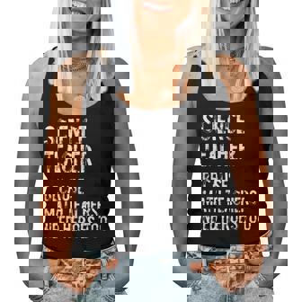 Science Teacher Because Math Teachers Need Heroes Too Women Tank Top - Monsterry