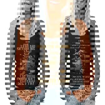 Selective Hearing Raccoon Coffee Trash Panda Women Tank Top | Mazezy