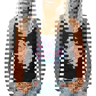 She's From Texas I Can Tell Retro Vintage Texas Girl Women Tank Top | Seseable UK