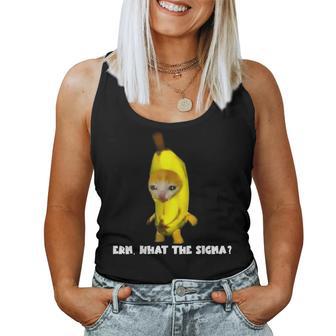 Sigma Banana Cat Costume Cat Meme Memes Internet Memes Women Women Tank Top - Thegiftio UK
