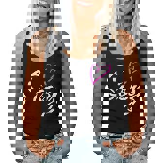 Sissy With Pink Heart Fun Aunt Grandma Mom Women Tank Top - Monsterry