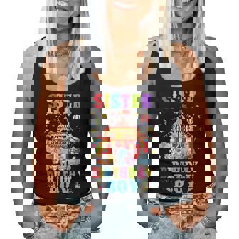 Sister Of The Birthday For Boy Circus Carnival Theme Party Women Tank Top - Thegiftio