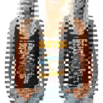 Sister Of The Birthday Boy Monster Truck Birthday Family Women Tank Top - Thegiftio