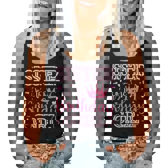 Sister Of The Birthday Girl Cute Pink Matching Family Party Women Tank Top - Thegiftio