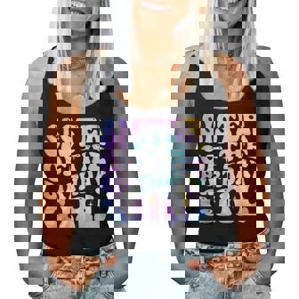 Sister Of The Birthday Girl Tie Dye Colorful 1St Bday Women Tank Top | Seseable CA