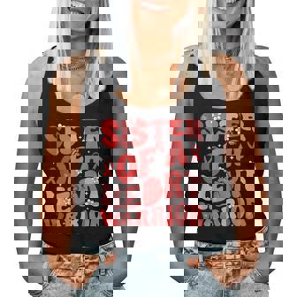 Sister Of A Heart Warrior Heart Disease Awareness Chd Go Red Women Tank Top | Seseable FR