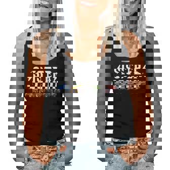 Sister Retro Monster Truck Family Crew Birthday Matching Women Tank Top | Seseable UK