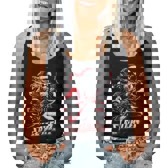 Sleigher Hail Santa Heavy Metal Christmas For & Women Women Tank Top - Monsterry