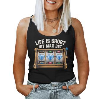 Slot Machine Player Slots Lover Hit Max Bet Women Women Tank Top - Thegiftio UK