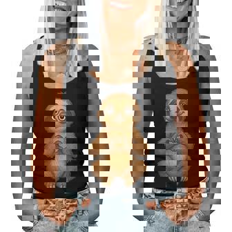 Sloth With Heart Sweet Sloth With Heart Symbol Women Tank Top - Monsterry