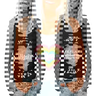 Someone In California Loves Me Heart Retro Groovy Women Tank Top - Thegiftio