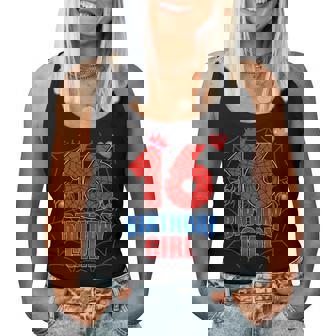 Spider Web Sixn 16 Years Old It's My 16Th Birthday Girl Women Tank Top - Thegiftio