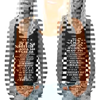 Spoiled Son I'm Raised By A Freaking Awesome Mom December Women Tank Top | Seseable UK