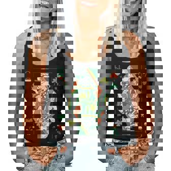 St Patrick's Day Irish Hearts Queen Playing Cards Clover Women Tank Top - Thegiftio