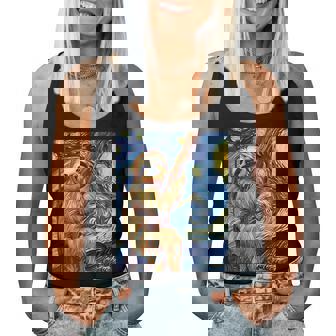 Starry Night Sloth Women Tank Top - Thegiftio