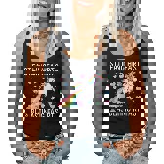 Stealing Hearts Blasting Farts Toddler Unicorn Rainbow Women Tank Top - Monsterry