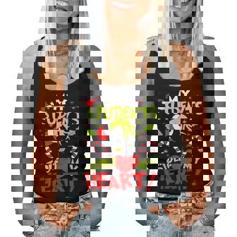 My Students Stole My Heart Teacher Holiday Merry Christmas Women Tank Top | Seseable FR