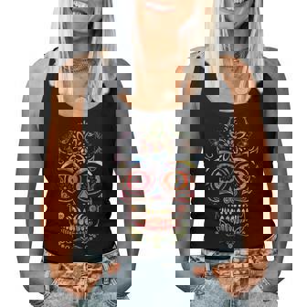 Sugarskull Dia De Los Muertos Floral Coloré Débardeur pour femme - Cadeauxyz