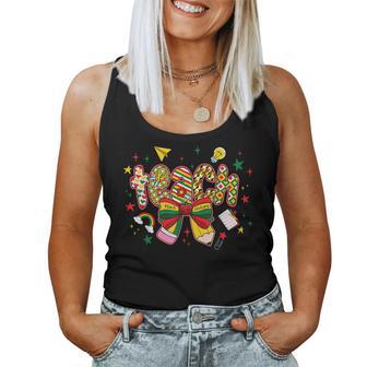 Teach Black History Teacher Black History Month Coquette Bow Women Tank Top | Mazezy