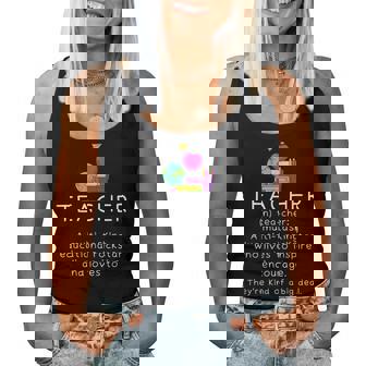 Teacher Definition Divertido Profesor De Escuela De Enseñanza Camiseta sin mangas para mujer - Regaloses