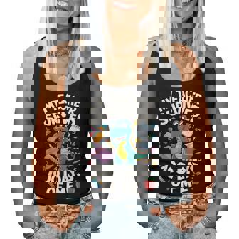 My Teacher Survived 100 Days Of Me Dinosaur 100 Days Women Tank Top | Mazezy