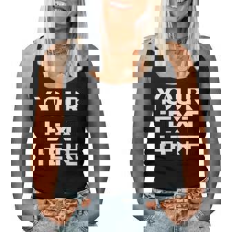 Your Text Here Jokes Sarcastic Women Tank Top | Seseable FR