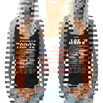 Thank You Veterans Day American Flag For Youth Women Tank Top | Mazezy