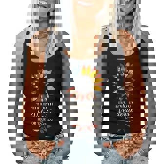 Thank You Veterans Sunflower Military Veterans Day Tribute Women Tank Top - Thegiftio