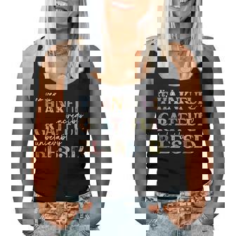 Thankful Grateful Blessed Thanksgiving Autumn Fall Y'all Women Tank Top - Monsterry