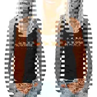 Thanksgiving Dachshund Weiner Dog Fall Pumpkin Pie Weenie Women Tank Top | Mazezy