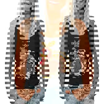 Thanksgiving Turkey Leopard Girl Autumn Fall Women Tank Top | Mazezy