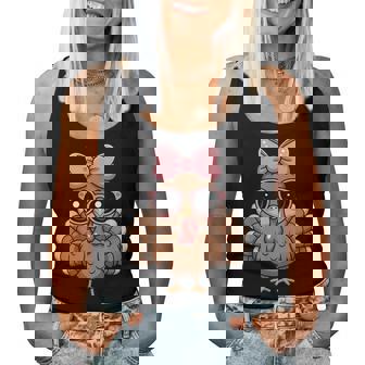 Thanksgiving Turkey Sunglasses Bow Autumn Fall Turkey Girls Women Tank Top | Seseable CA