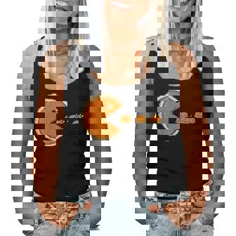 Thanksgiving Video Game Eating Turkey Gamer Women Women Tank Top - Monsterry