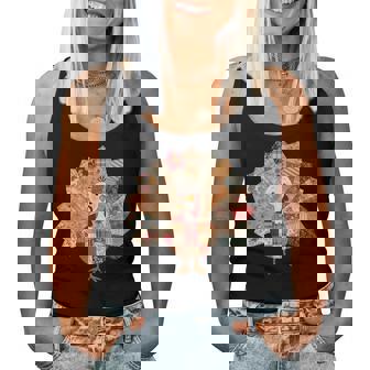 Thanksgiving Vintage Patchwork Turkey Floral Plaid Quilting Women Tank Top | Seseable UK