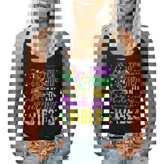 Thick Thighs Mardi Gras Vibes Masked Mardi Gras Women Women Tank Top - Monsterry