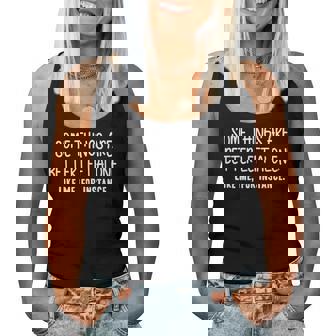 Some Things Are Better Left Alone Sarcastic Humor Introverts Women Tank Top - Monsterry