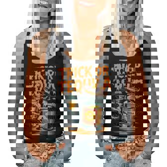 Trick Or Tequila Bartender Halloween Costume Women Tank Top | Mazezy