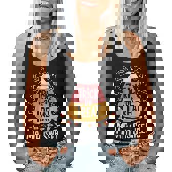 Trick Or Treat Math Is Sweet Spooky Halloween Teacher Women Tank Top - Thegiftio