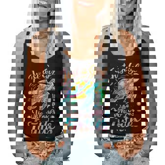 Turtle Cute Just A Girl Who Loves Turtles Women Tank Top - Monsterry