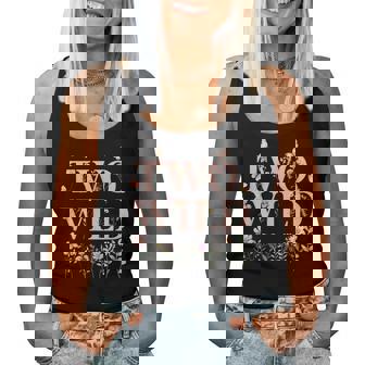 Two Wild Wildflower Watercolor Floral 2Nd Birthday Girl Women Tank Top | Mazezy