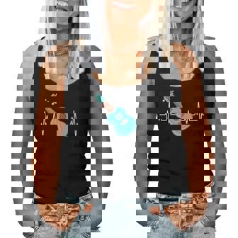 Ukulélé Et Musicien Hawaïen Battement De Cœur Débardeur pour femme - Cadeauxyz