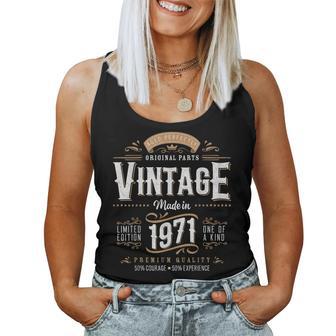 Vintage 1971 Label 55Th Birthday 55 Year Old Women Tank Top - Monsterry